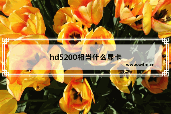 hd5200相当什么显卡