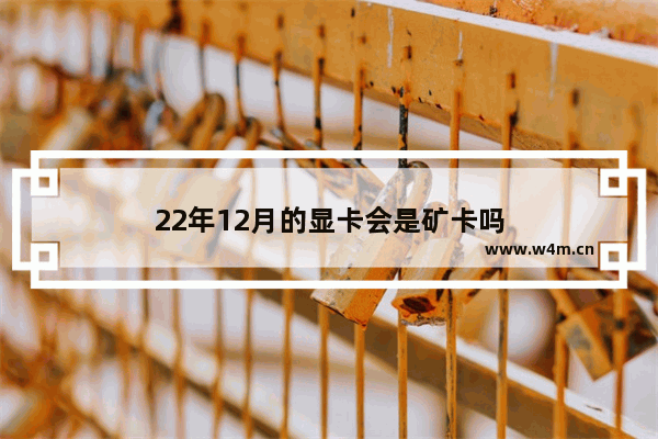 22年12月的显卡会是矿卡吗