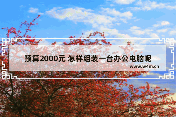 预算2000元 怎样组装一台办公电脑呢