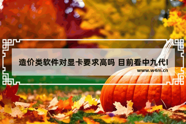 造价类软件对显卡要求高吗 目前看中九代I7标压 显卡选1050还是1060