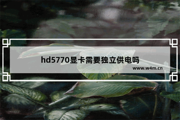 hd5770显卡需要独立供电吗