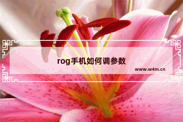 rog手机如何调参数