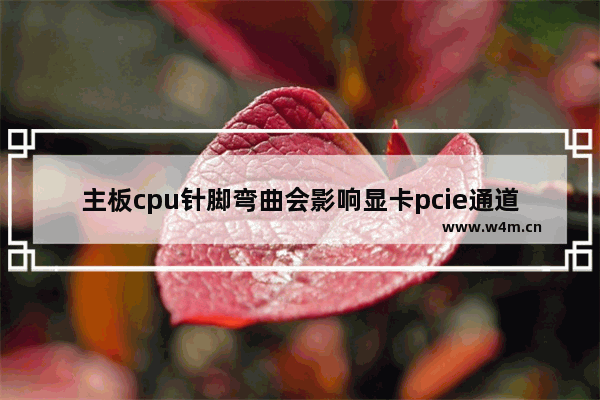 主板cpu针脚弯曲会影响显卡pcie通道吗