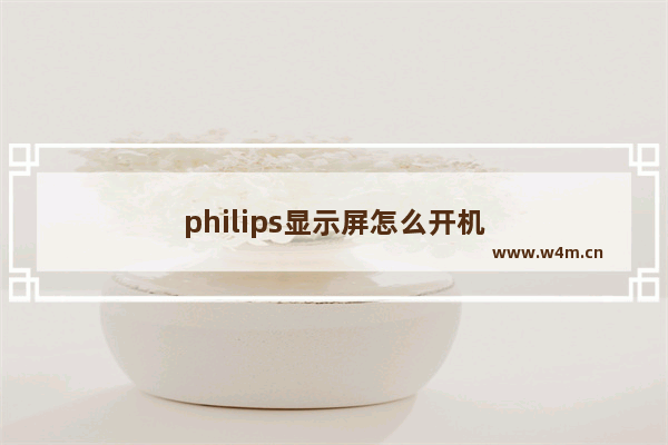 philips显示屏怎么开机