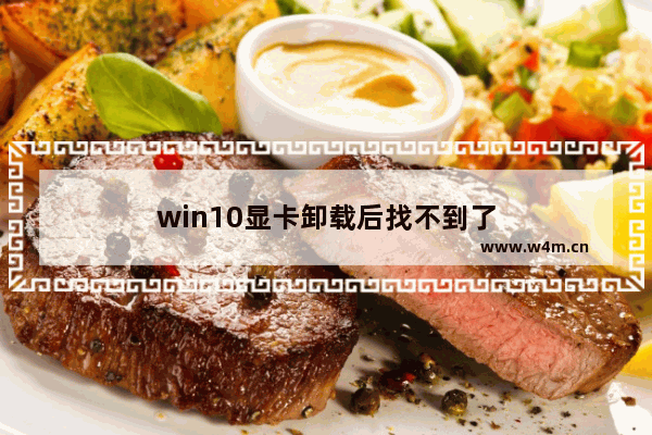 win10显卡卸载后找不到了