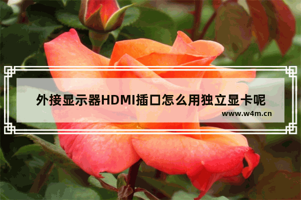 外接显示器HDMI插口怎么用独立显卡呢