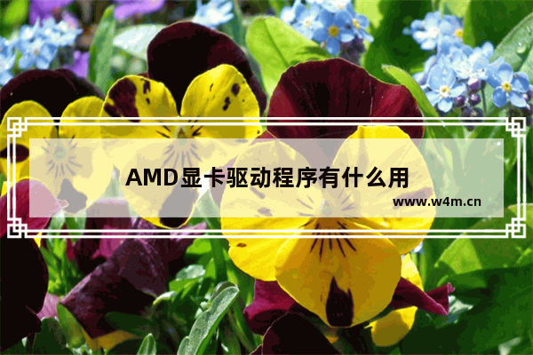 AMD显卡驱动程序有什么用