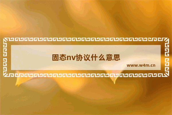 固态nv协议什么意思