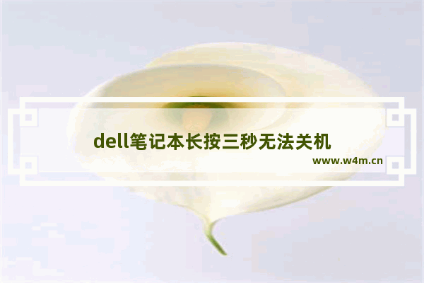 dell笔记本长按三秒无法关机