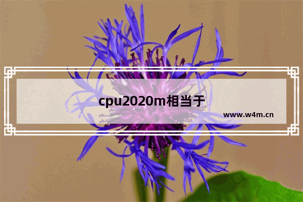 cpu2020m相当于