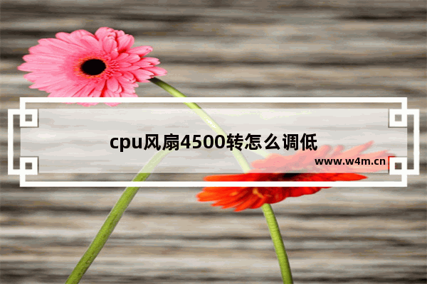 cpu风扇4500转怎么调低