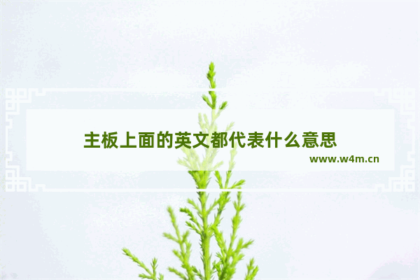 主板上面的英文都代表什么意思