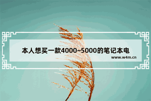 本人想买一款4000~5000的笔记本电脑 有什么好的推荐吗 主要做PPT和文档