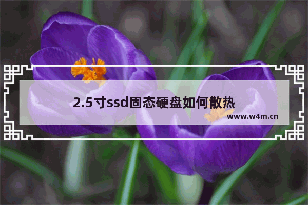 2.5寸ssd固态硬盘如何散热