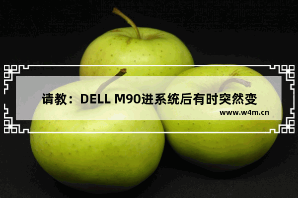 请教：DELL M90进系统后有时突然变慢 左边风扇猛转