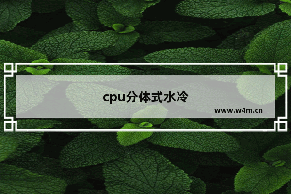 cpu分体式水冷