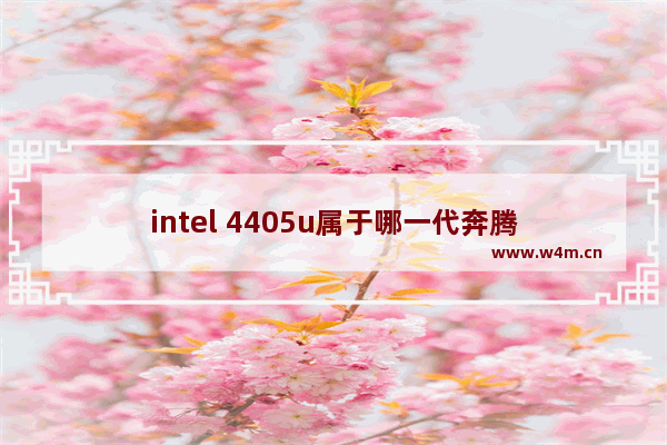 intel 4405u属于哪一代奔腾