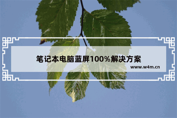 笔记本电脑蓝屏100%解决方案