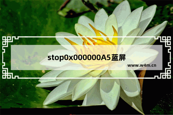 stop0x000000A5蓝屏