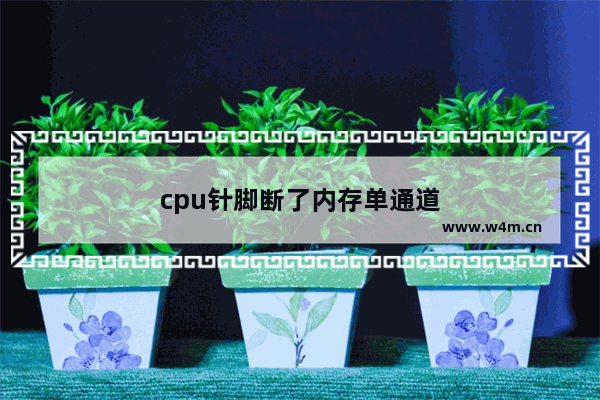 cpu针脚断了内存单通道