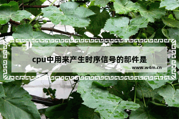 cpu中用来产生时序信号的部件是