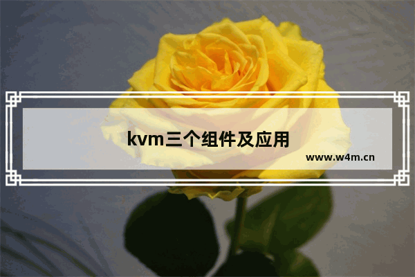 kvm三个组件及应用