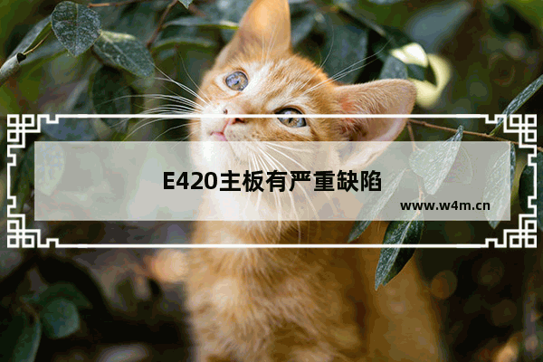 E420主板有严重缺陷