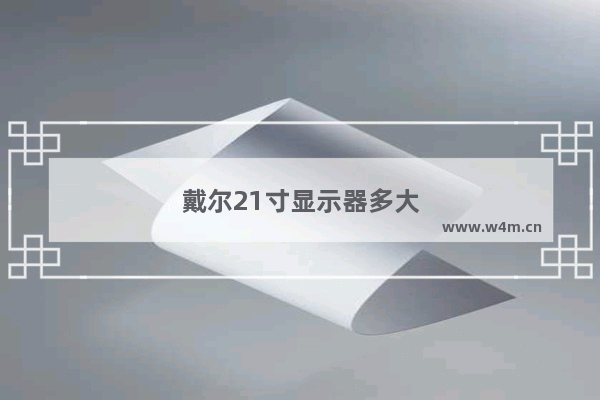 戴尔21寸显示器多大