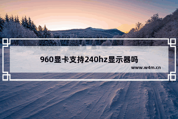 960显卡支持240hz显示器吗