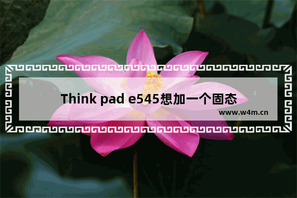 Think pad e545想加一个固态硬盘 求问插口类型