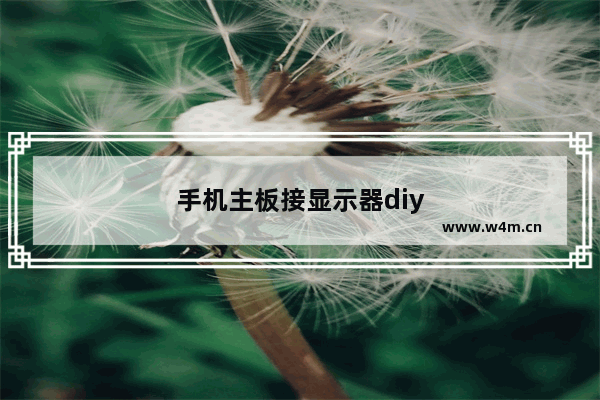 手机主板接显示器diy