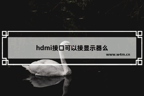 hdmi接口可以接显示器么