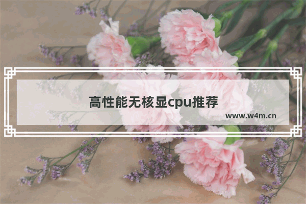 高性能无核显cpu推荐