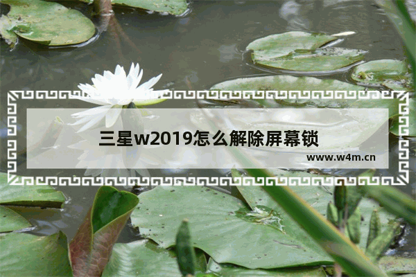 三星w2019怎么解除屏幕锁