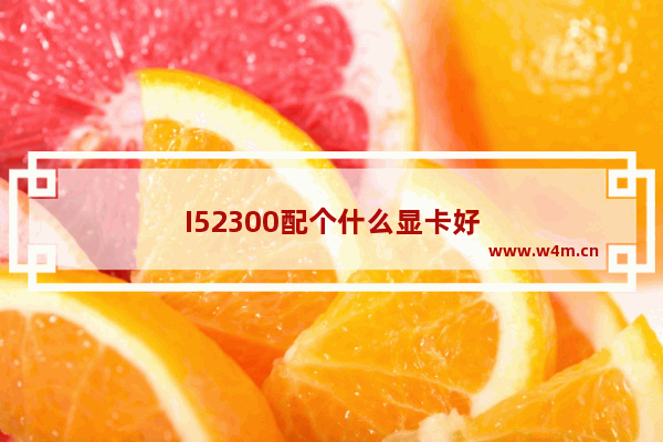 I52300配个什么显卡好