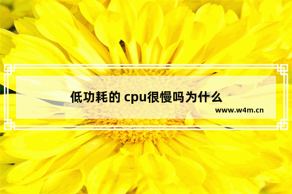 低功耗的 cpu很慢吗为什么