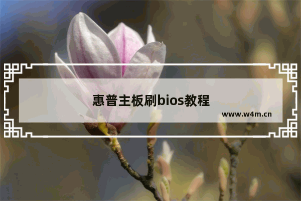 惠普主板刷bios教程