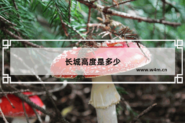 长城高度是多少