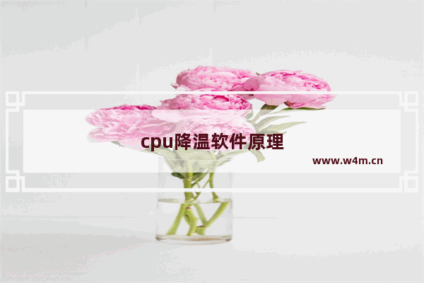 cpu降温软件原理