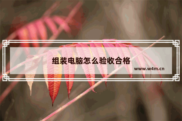 组装电脑怎么验收合格