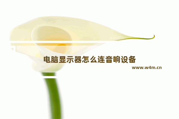 电脑显示器怎么连音响设备