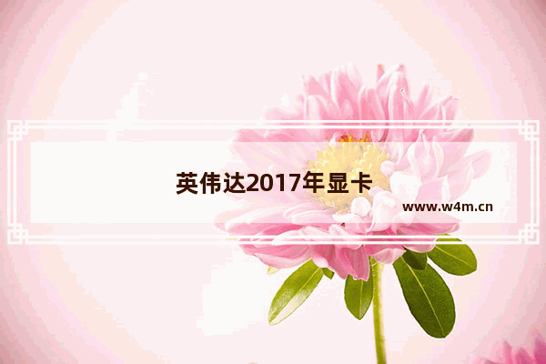 英伟达2017年显卡