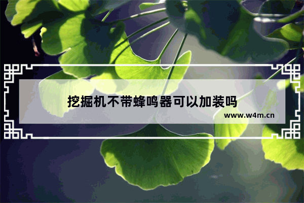 挖掘机不带蜂鸣器可以加装吗