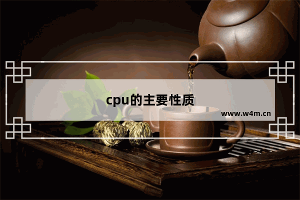 cpu的主要性质