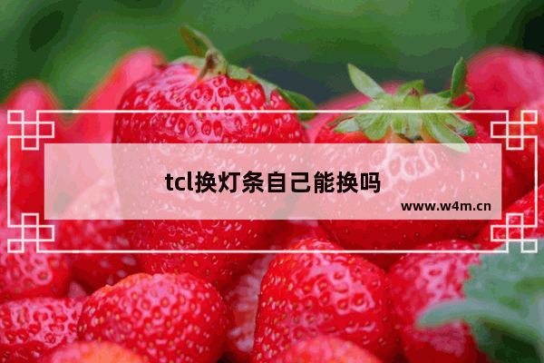 tcl换灯条自己能换吗