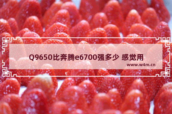 Q9650比奔腾e6700强多少 感觉用起来没多大区别 一个四核一个双核