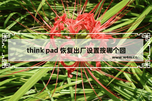 think pad 恢复出厂设置按哪个回车键