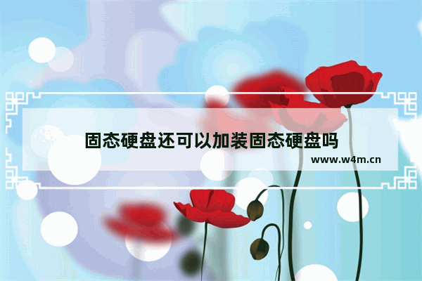 固态硬盘还可以加装固态硬盘吗