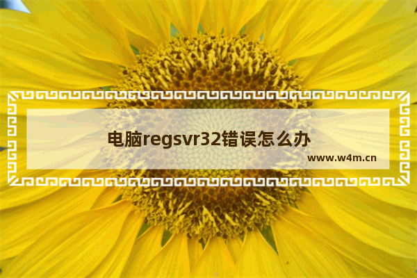 电脑regsvr32错误怎么办