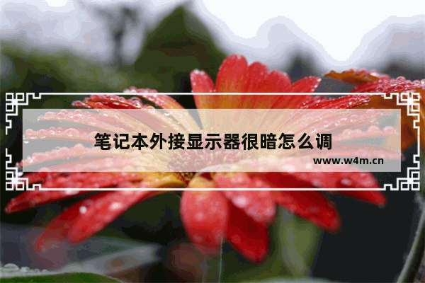 笔记本外接显示器很暗怎么调